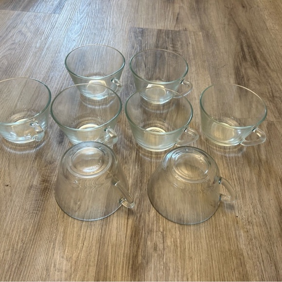 Vintage 1970’s retro glass coffee tea mugs cups. Made in Spain. 8 count. - Picture 4 of 4